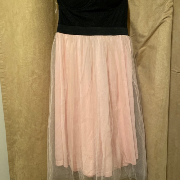 New Charlotte Russe black strapless dress with sheer new - Picture 2 of 6